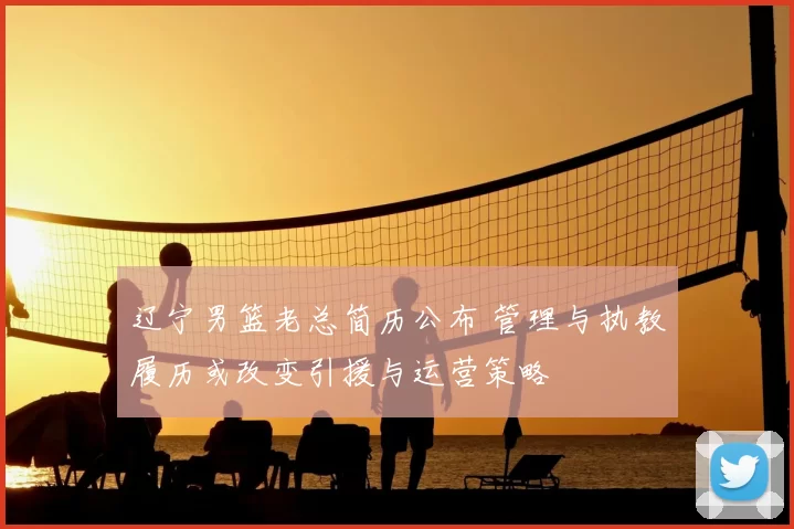 辽宁男篮老总简历公布 管理与执教履历或改变引援与运营策略